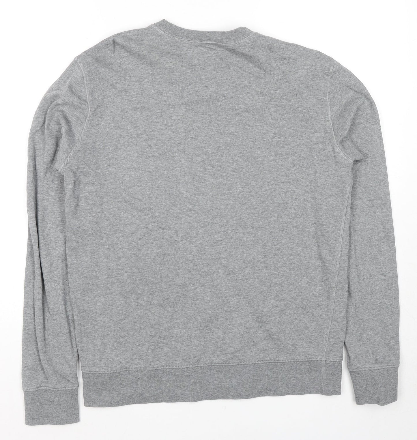 Marks and Spencer Mens Grey Cotton Pullover Hoodie Size M