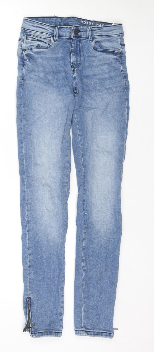 Noisy may Womens Blue Cotton Skinny Jeans Size 25 in L32 in Regular Zip