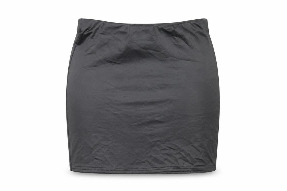 PRETTYLITTLETHING Womens Black Polyethylene Mini Skirt Size 8