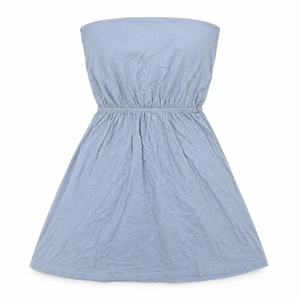 H&M Womens Blue Cotton A-Line Size S Square Neck Pullover