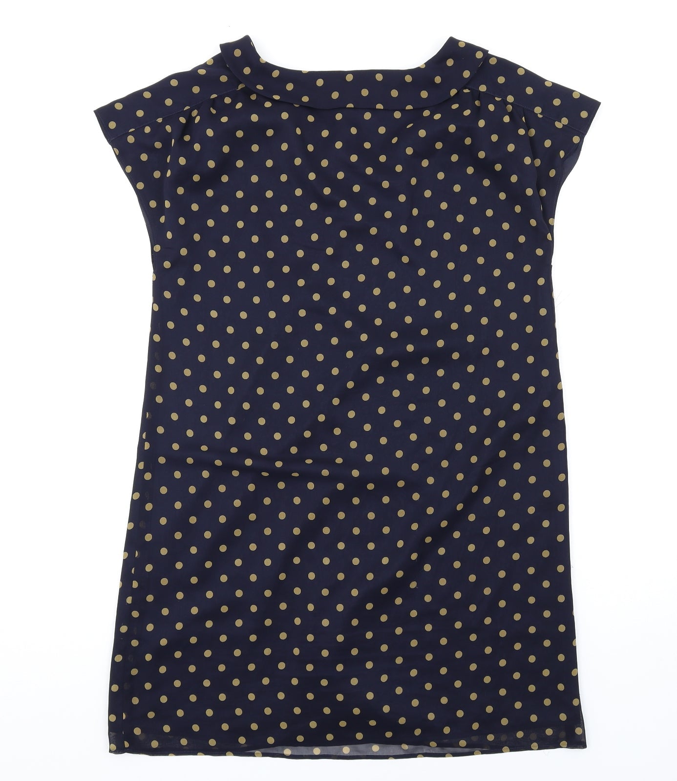 Freddy Emue Womens Blue Polka Dot Polyester A-Line Size 10 V-Neck Pullover