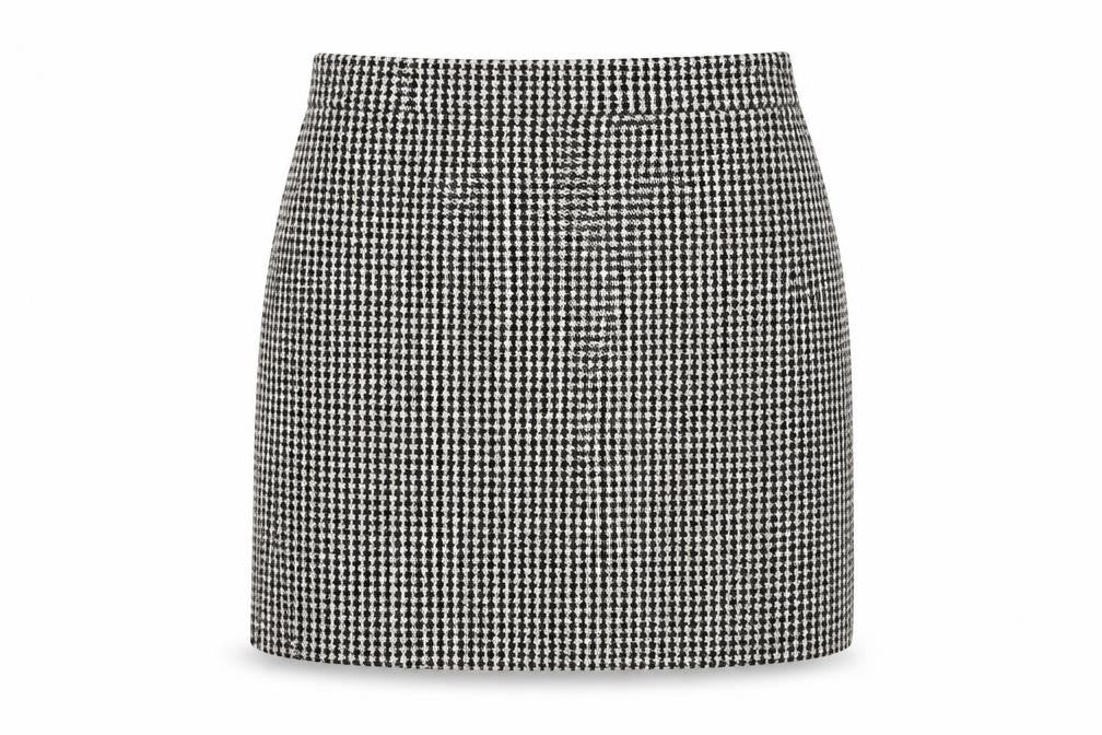 H&M Womens Beige Polyester A-Line Skirt Size 6 Zip