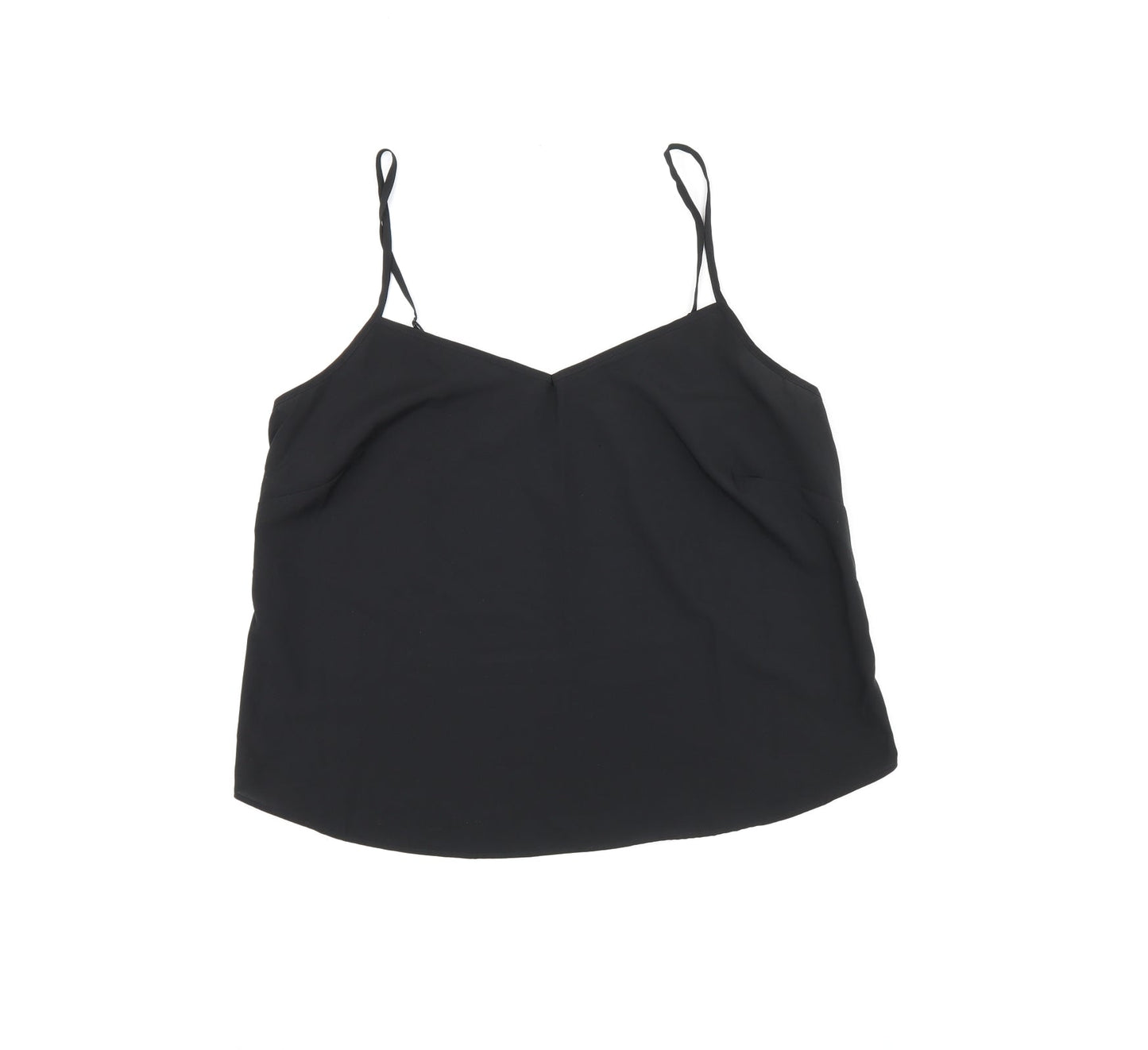 Marks and Spencer Womens Black Polyester Camisole Tank Size 12 V-Neck