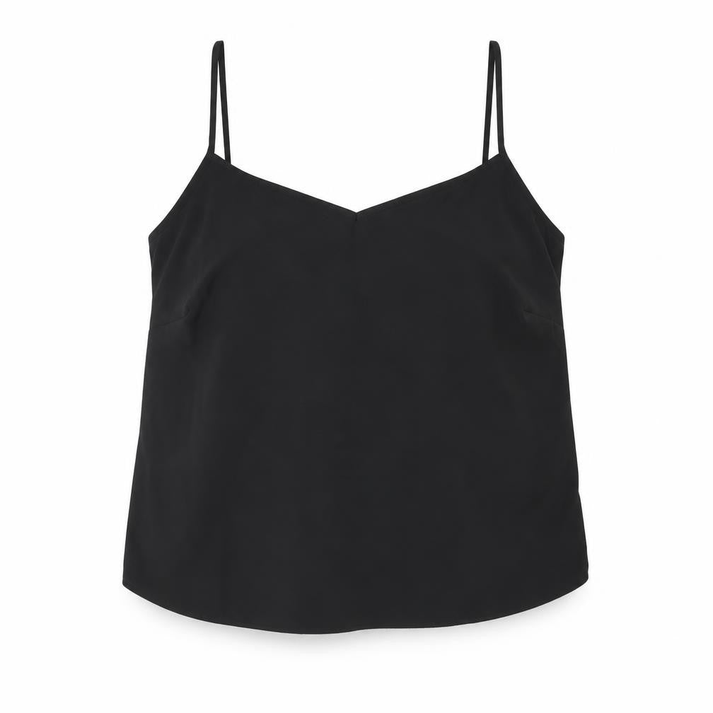 Marks & Spencer Womens Black Polyester Camisole Tank Size 12 V-Neck