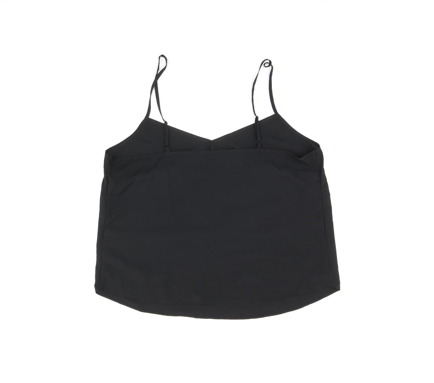 Marks and Spencer Womens Black Polyester Camisole Tank Size 12 V-Neck