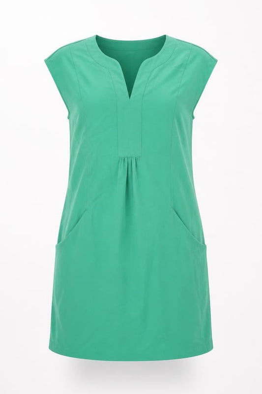 Coercion Womens Green Polyester Shift Size XS V-Neck Pullover