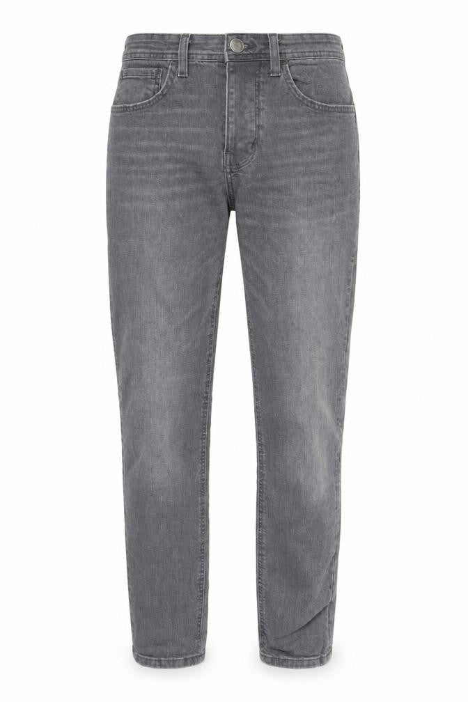 Denim & Co. Mens Grey Cotton Straight Jeans Size 30 in L29 in Regular Button