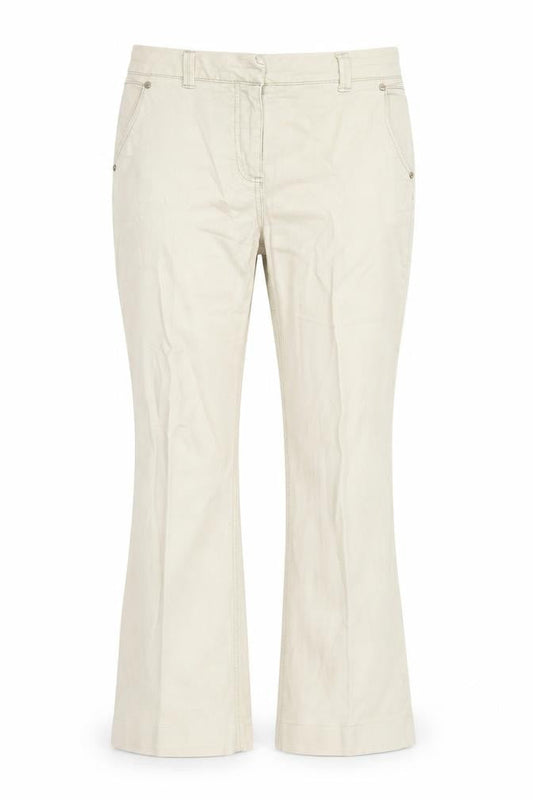 Per Una Womens Beige Cotton Bootcut Jeans Size 10 L27 in Regular Zip