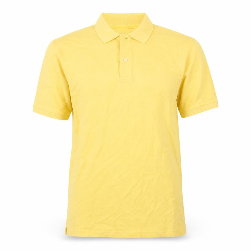 Marks & Spencer Mens Yellow Cotton Polo Size S Collared Button
