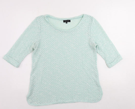 New Look Womens Green Boat Neck Polyester Pullover Jumper Size 16