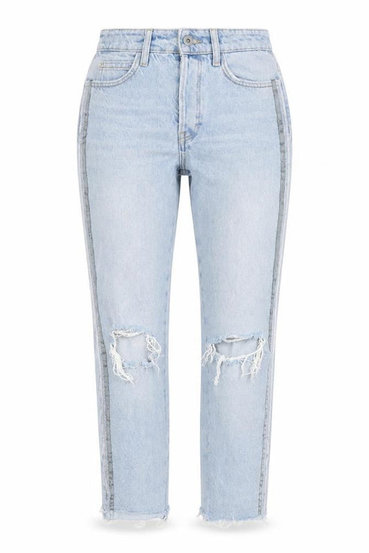 Zara Womens Blue Cotton Cropped Jeans Size 6 L26 in Regular Zip