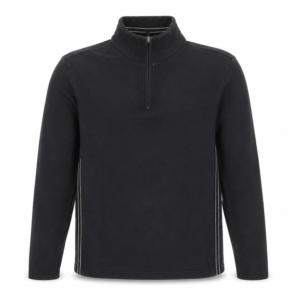 NEXT Mens Black Cotton Henley Sweatshirt Size M