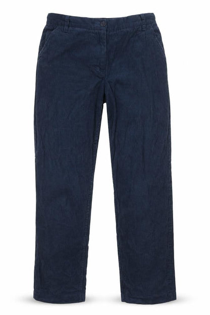 People Tree Womens Blue Cotton Trousers Size 8 L28 in Regular Zip
