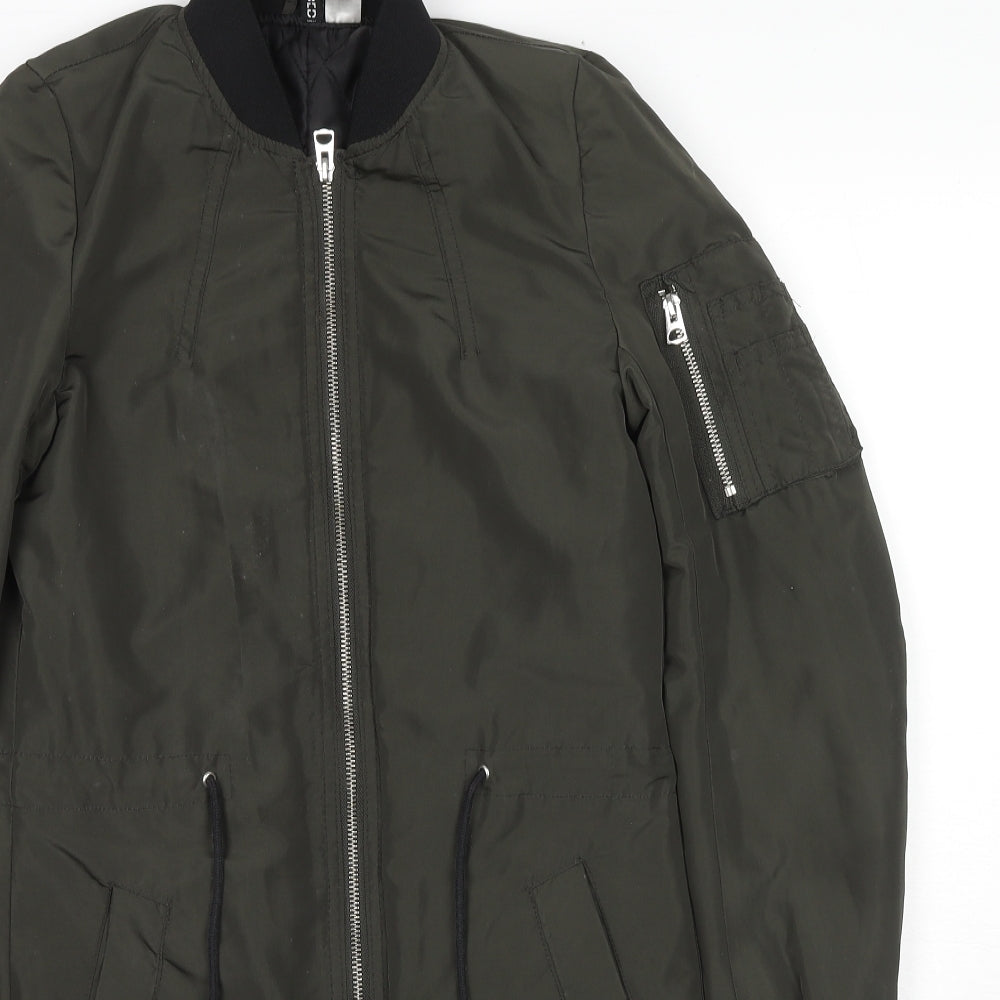 Divided by H&M Womens Green Parka Jacket Size 6 Zip