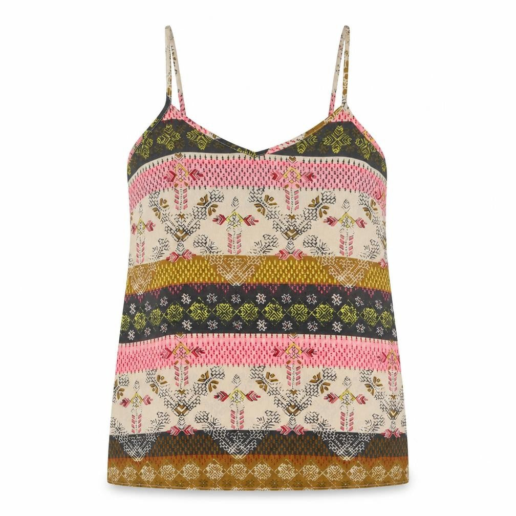NEXT Womens Multicoloured Geometric Polyester Camisole Blouse Size 8 Sweetheart