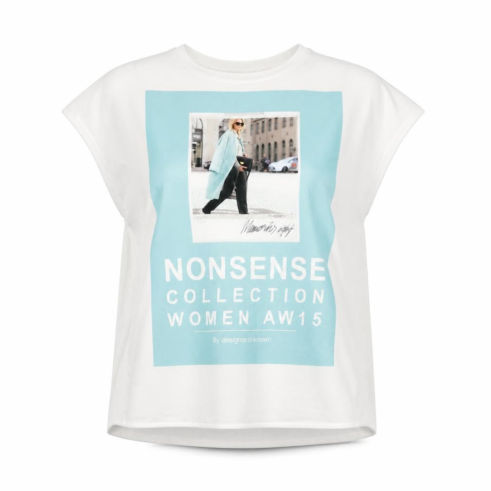 Zara Womens White Polyester Basic Blouse Size L Round Neck - Nonsense Collection AW15