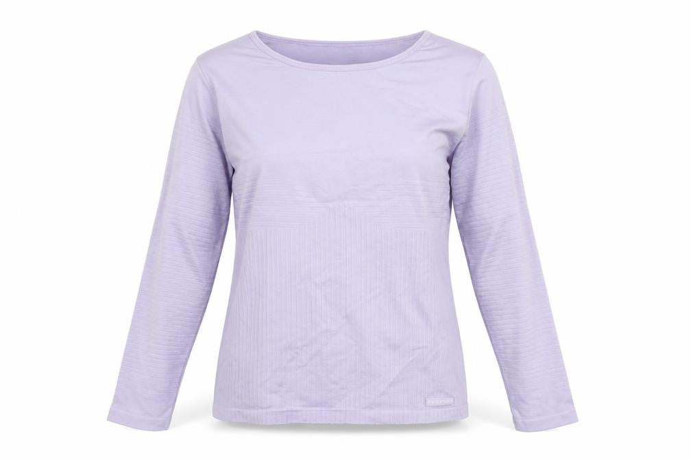 PRETTYLITTLETHING Womens Purple Polyamide Basic Casual Size L Round Neck Pullover - Ribbed Detail Logo
