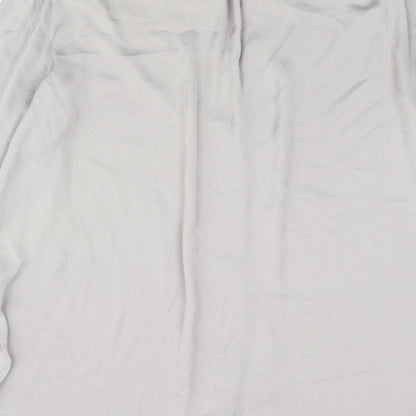 Marks & Spencer Womens Grey Polyester Tunic Blouse Size 14 V-Neck