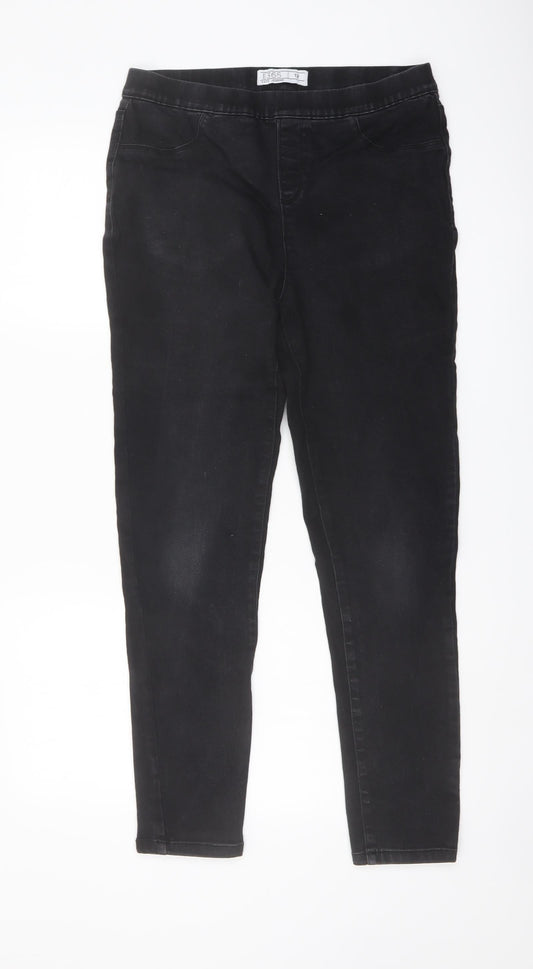 365 Denim Womens Black Cotton Jegging Jeans Size 12 L27 in Regular