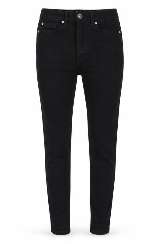 Marks & Spencer Womens Black Cotton Skinny Jeans Size 8 L26 in Regular Button