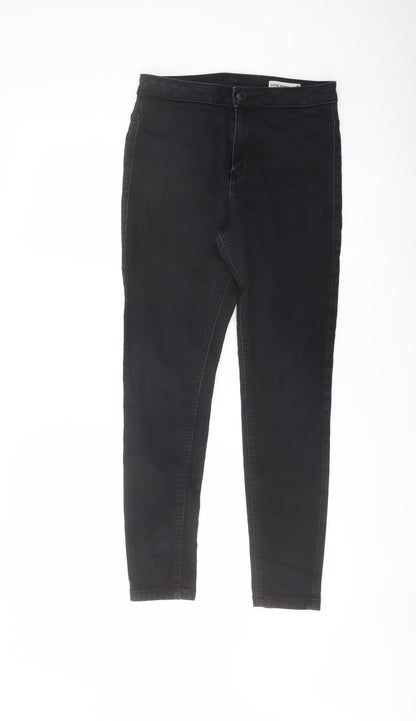 Marks & Spencer Womens Black Cotton Jegging Jeans Size 10 L26 in Regular Button