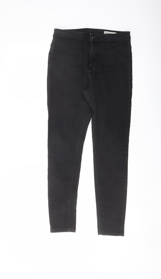 Marks and Spencer Womens Black Cotton Jegging Jeans Size 10 L26 in Regular Button