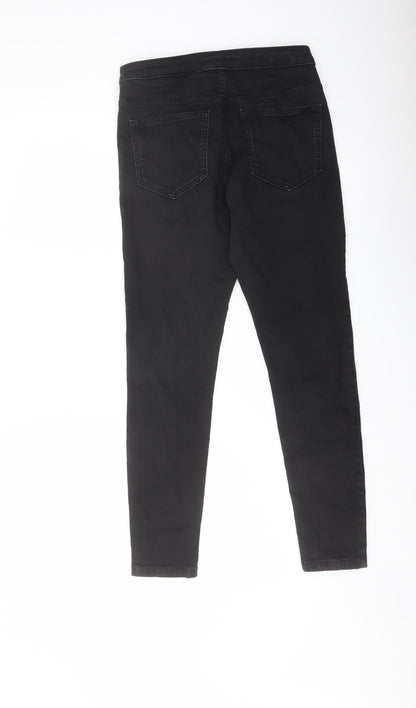 Marks & Spencer Womens Black Cotton Jegging Jeans Size 10 L26 in Regular Button
