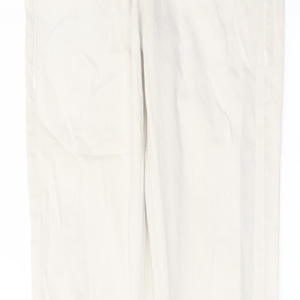 Topshop Womens Beige Cotton Skinny Jeans Size 26 in L29 in Regular Button