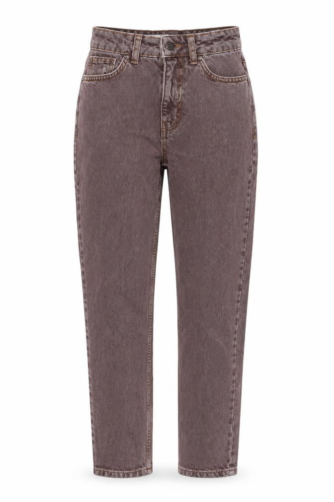 Topshop Womens Pink Cotton Mom Jeans Size 24 in L25 in Regular Button