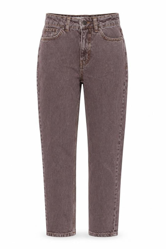 Topshop Womens Pink Cotton Mom Jeans Size 24 in L25 in Regular Button