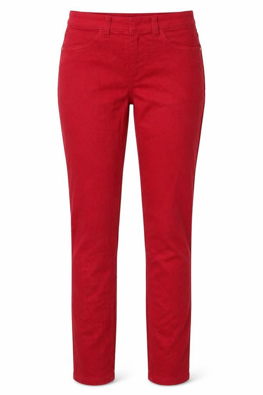 Next Womens Red Cotton Jegging Jeans Size 6 L25 in Regular - Cropped