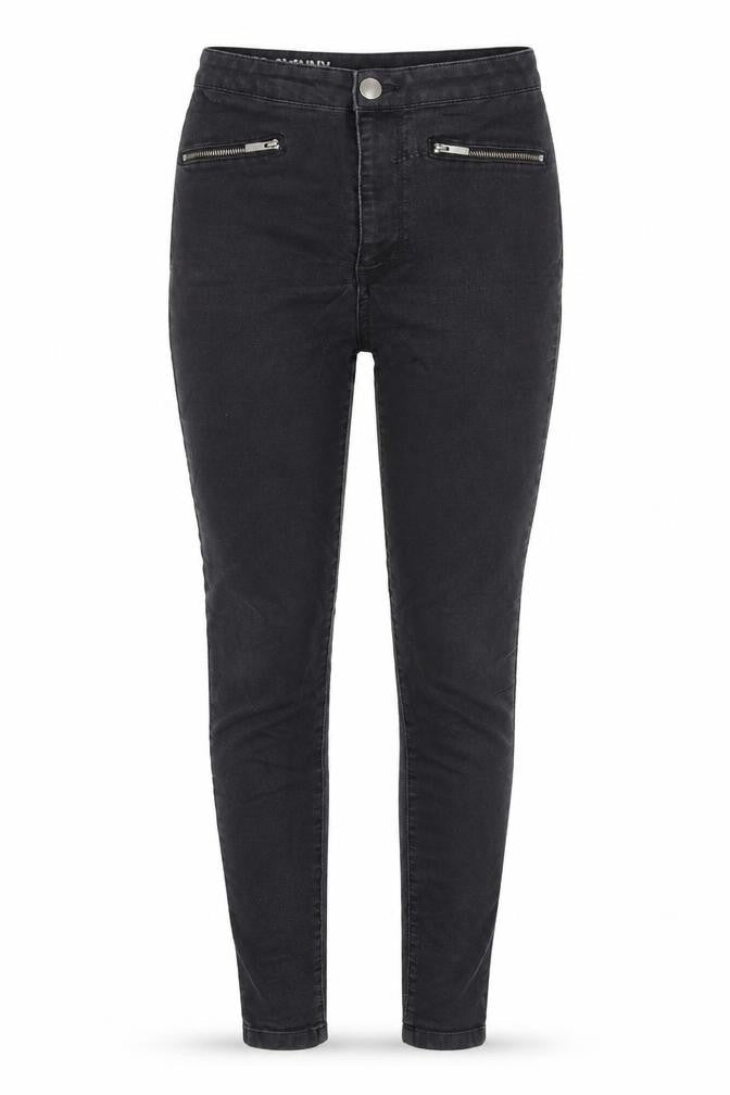 Marks & Spencer Womens Black Cotton Skinny Jeans Size 8 L27 in Regular Zip