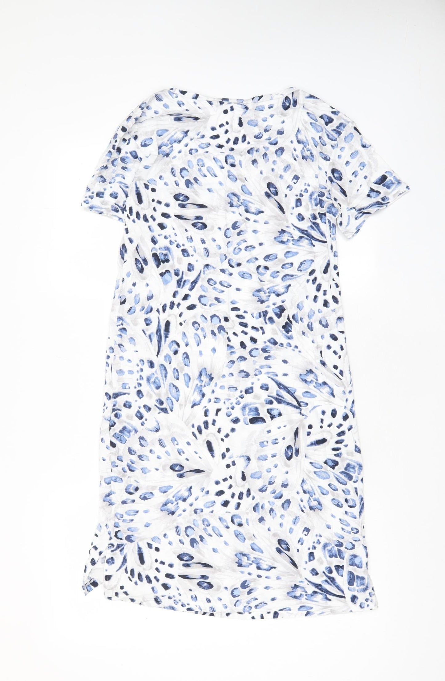 Marks and Spencer Womens Blue Animal Print Cotton Top Dress Size XS