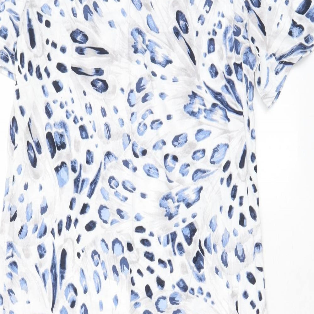 Marks and Spencer Womens Blue Animal Print Cotton Top Dress Size XS