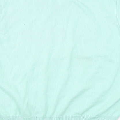 Brand and care label for Red Herring women’s green round neck acrylic jumper, size UK 18, - dreamer