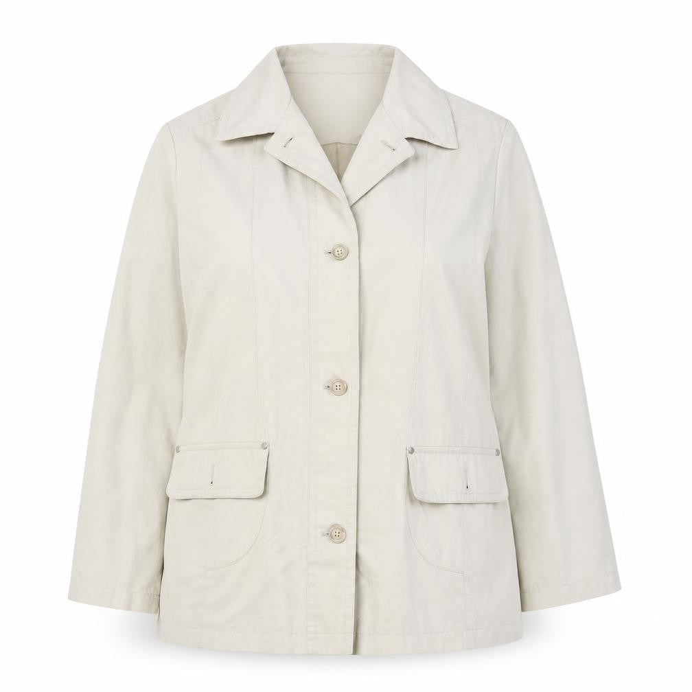 EWM Womens Beige Jacket Size 20 Button