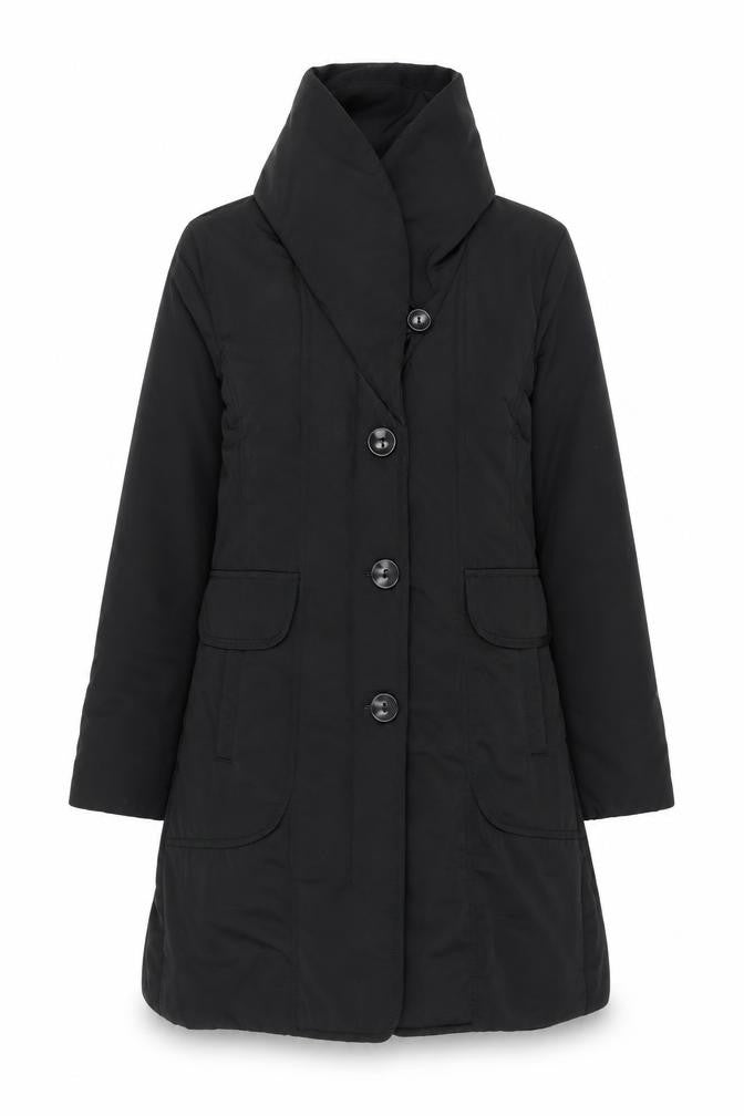 Minuet Womens Black Rain Coat Coat Size 8 Zip