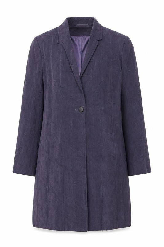 Platinum Womens Purple Overcoat Coat Size 14 Button