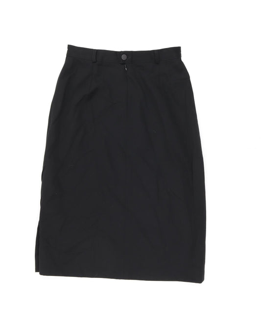 Enko Peruti Womens Black Wool Straight & Pencil Skirt Size 10 Zip