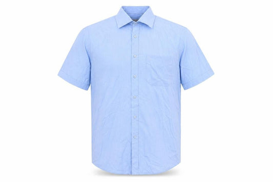 Jack Reid Mens Blue Polyester Button-Up Size 39 Collared Button