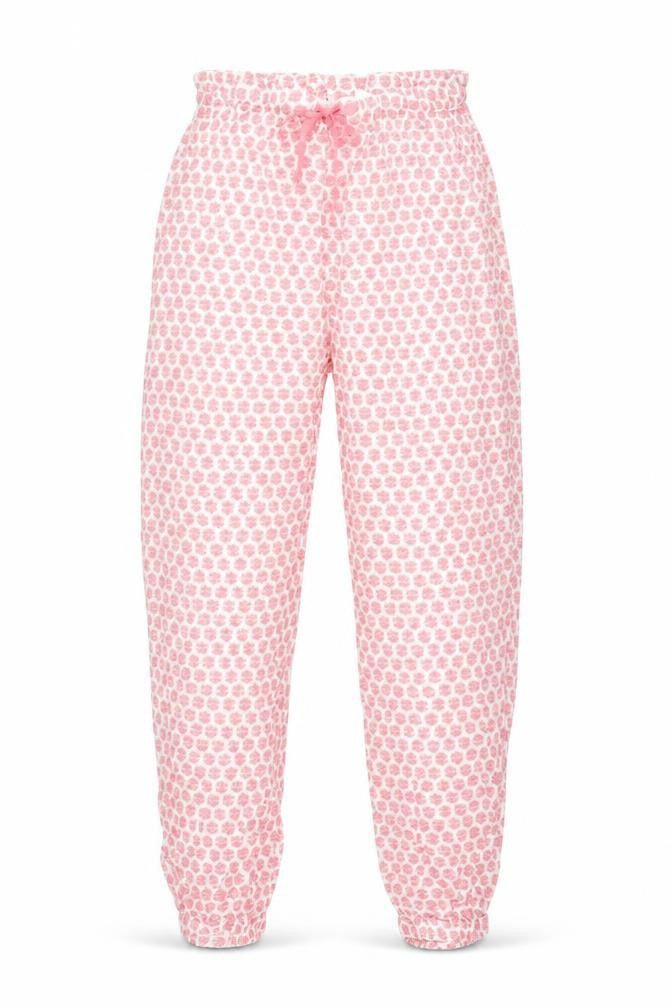 Zara Womens Pink Floral Polyester Bloomer Trousers Size M L24.5 in Regular Drawstring