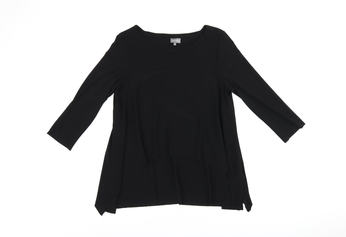 Phase Eight Womens Black Polyester Basic Blouse Size 10 Boat Neck