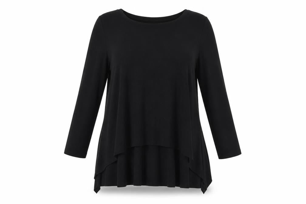 Phase Eight Womens Black Polyester Basic Blouse Size 10 Boat Neck
