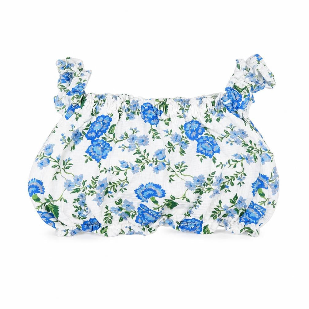 Topshop Womens White Floral Polyester Cropped Tank Size 10 Square Neck