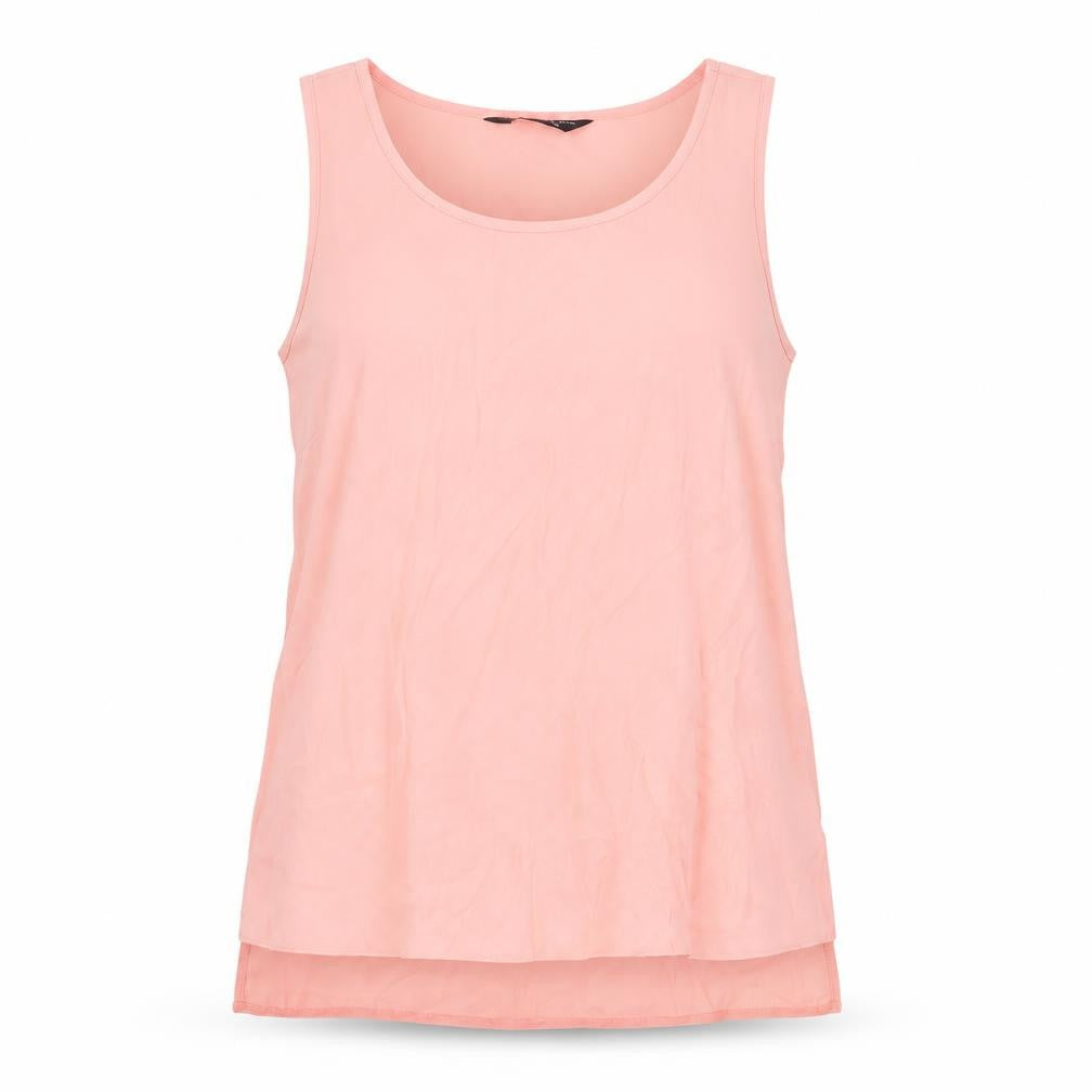 Dorothy Perkins Womens Pink Polyester Basic Tank Size 10 Scoop Neck - Split Hem