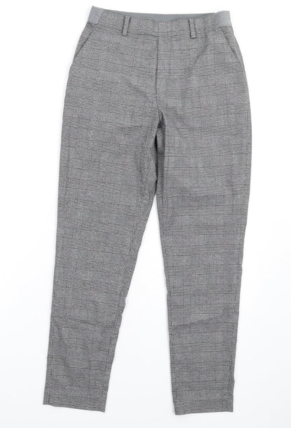 Uniqlo Womens Grey Plaid Polyester Dress Pants Trousers Size XS L28 in Regular