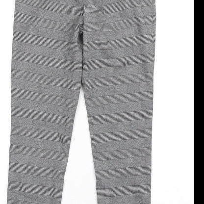 Uniqlo Womens Grey Plaid Polyester Dress Pants Trousers Size XS L28 in Regular