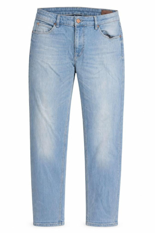 ASOS Mens Blue Cotton Straight Jeans Size 32 in L33 in Regular Zip