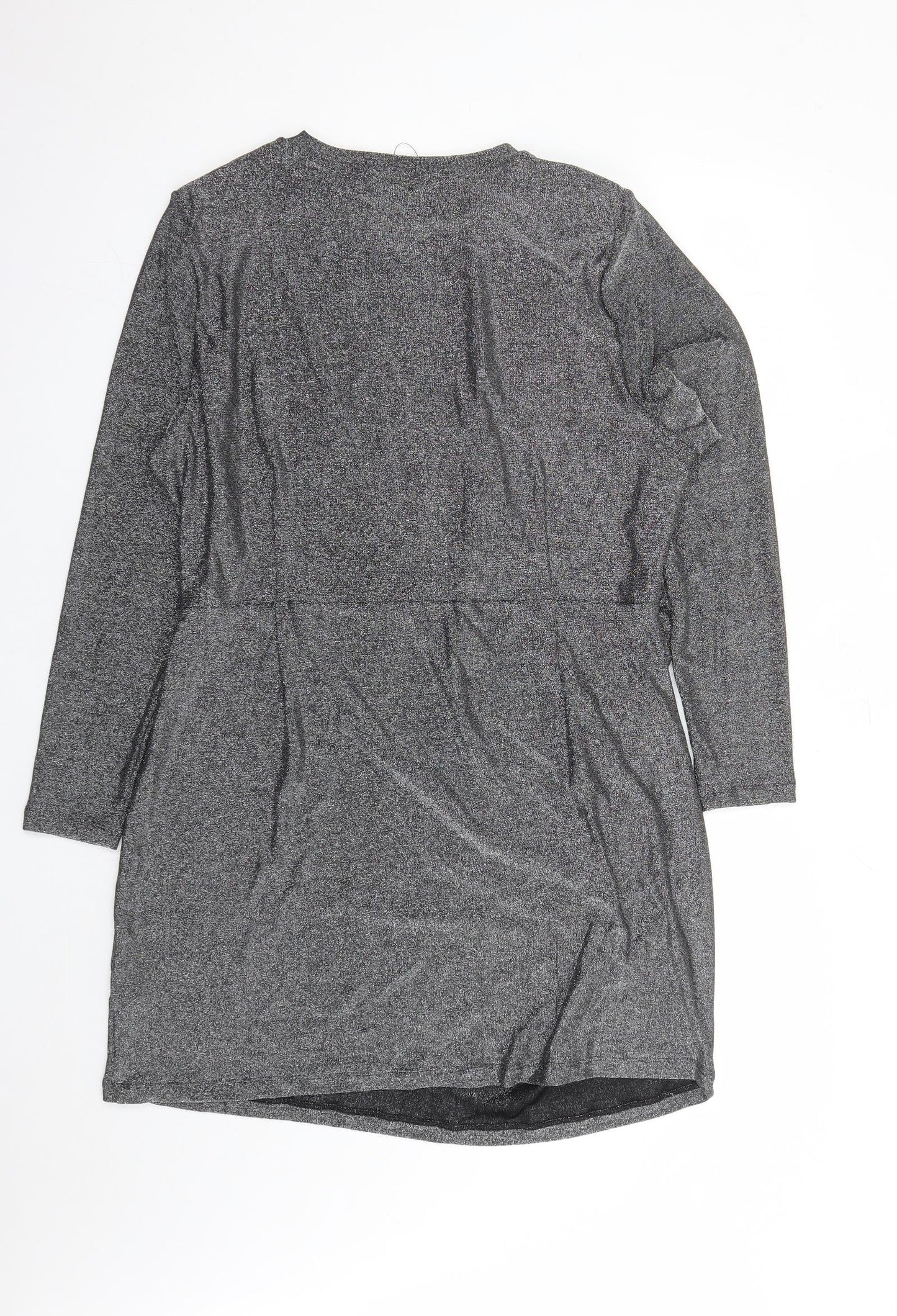 Marks and Spencer Womens Silver Polyamide A-Line Size 20 Round Neck Pullover