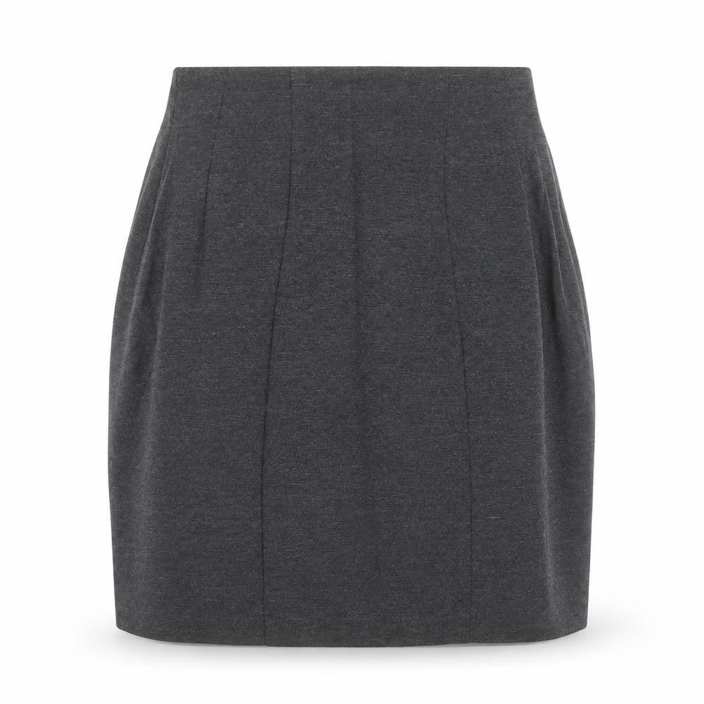 Marks & Spencer Womens Grey Viscose A-Line Skirt Size 6 - Elasticated Waist